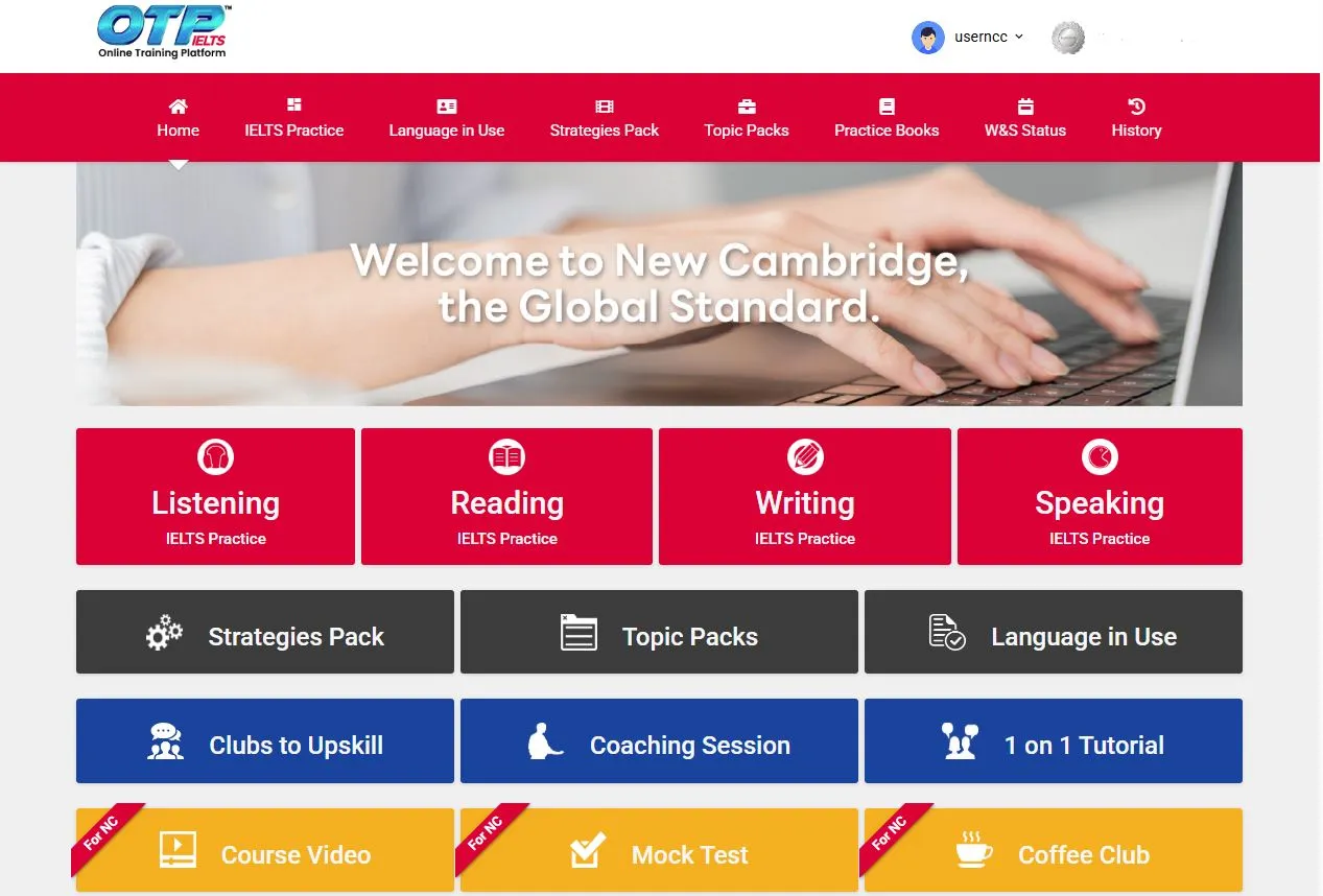 OTP platform dashboard