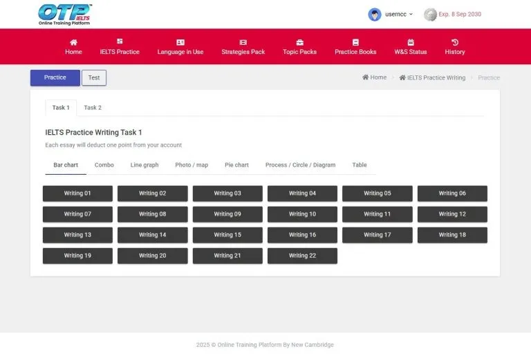 OTP IELTS Writing Practice
